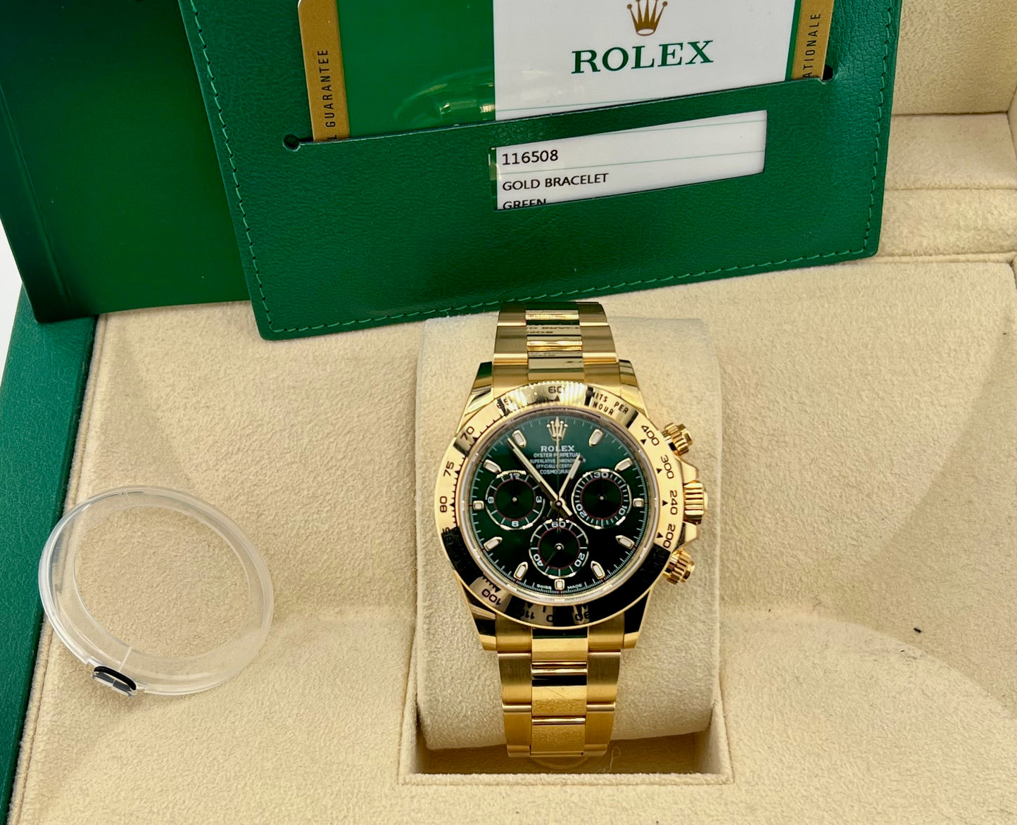 Rolex Daytona 116508 Green Dial 2020 Ita Full Set