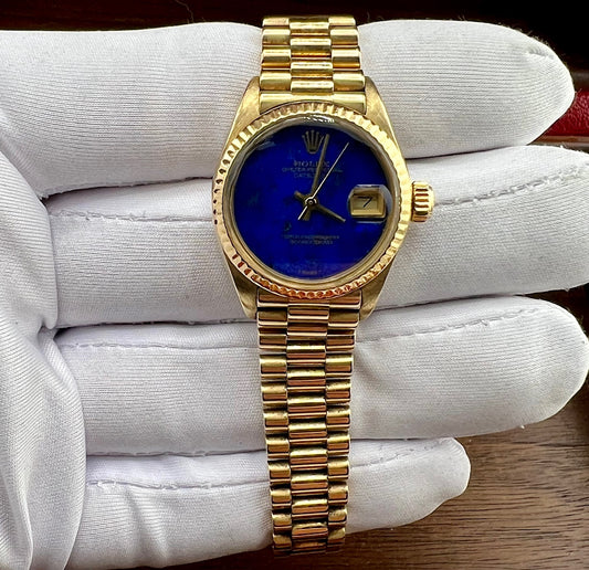Rolex Lady-Datejust 6917 26mm Lapislazuli Dial President 1978