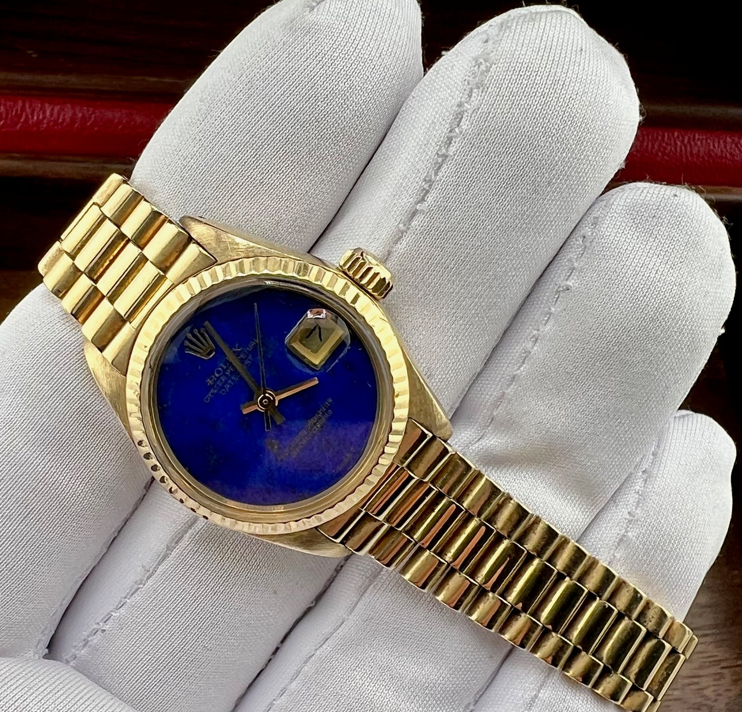 Rolex Lady-Datejust 6917 26mm Lapislazuli Dial President 1978