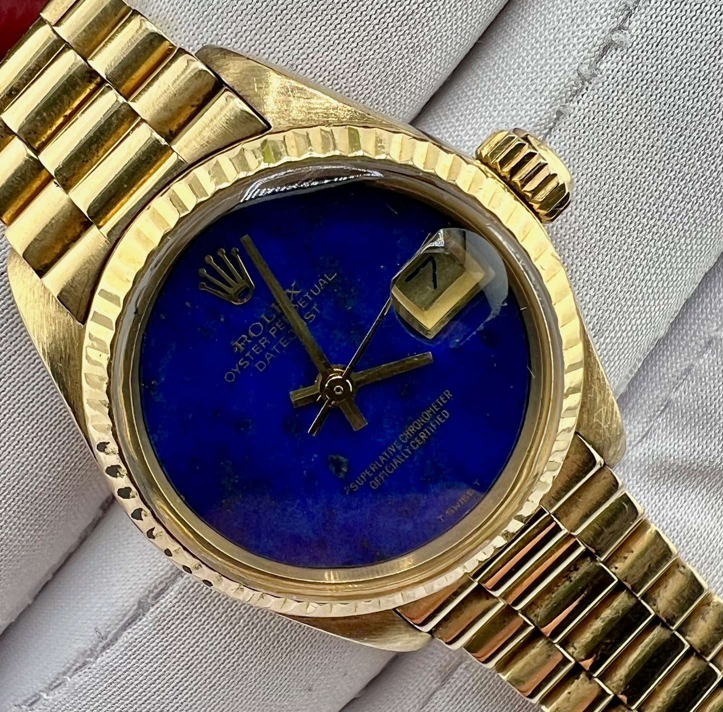 Rolex Lady-Datejust 6917 26mm Lapislazuli Dial President 1978