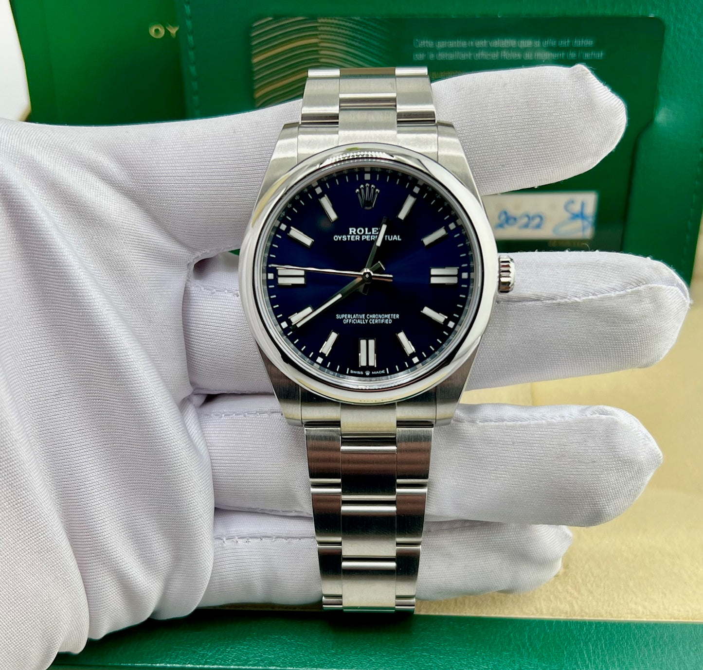 Rolex Oyster Perpetual 41mm 124300 Blue Dial ''OMAN'' NEW 2022