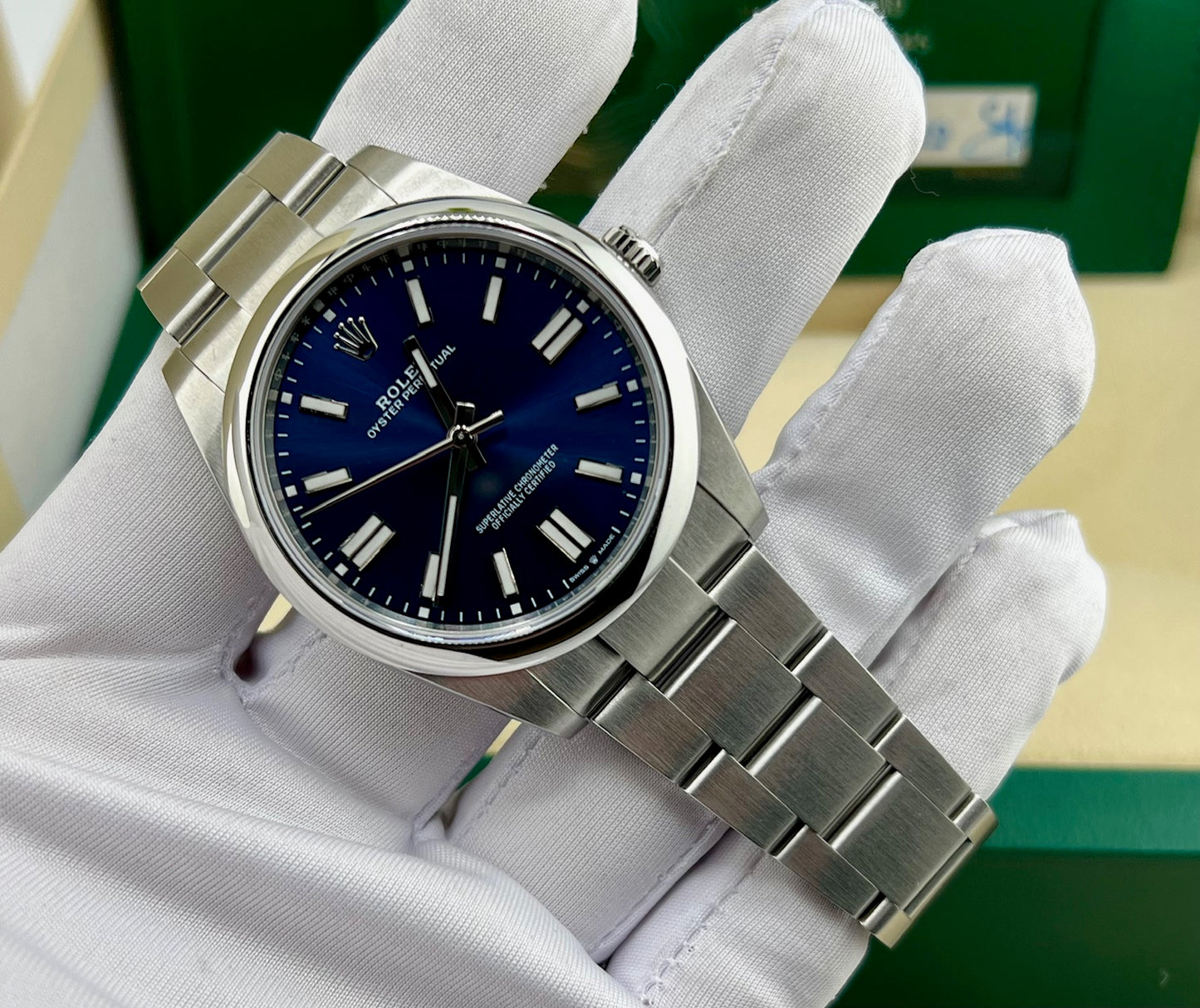 Rolex Oyster Perpetual 41mm 124300 Blue Dial ''OMAN'' NEW 2022