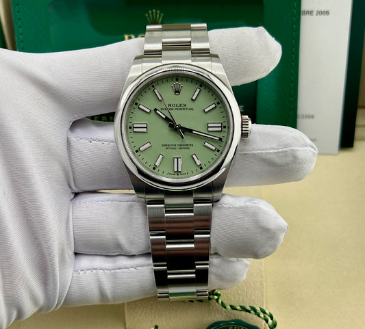 Rolex Oyster Perpetual Pistacchio Dial (2025) 41mm