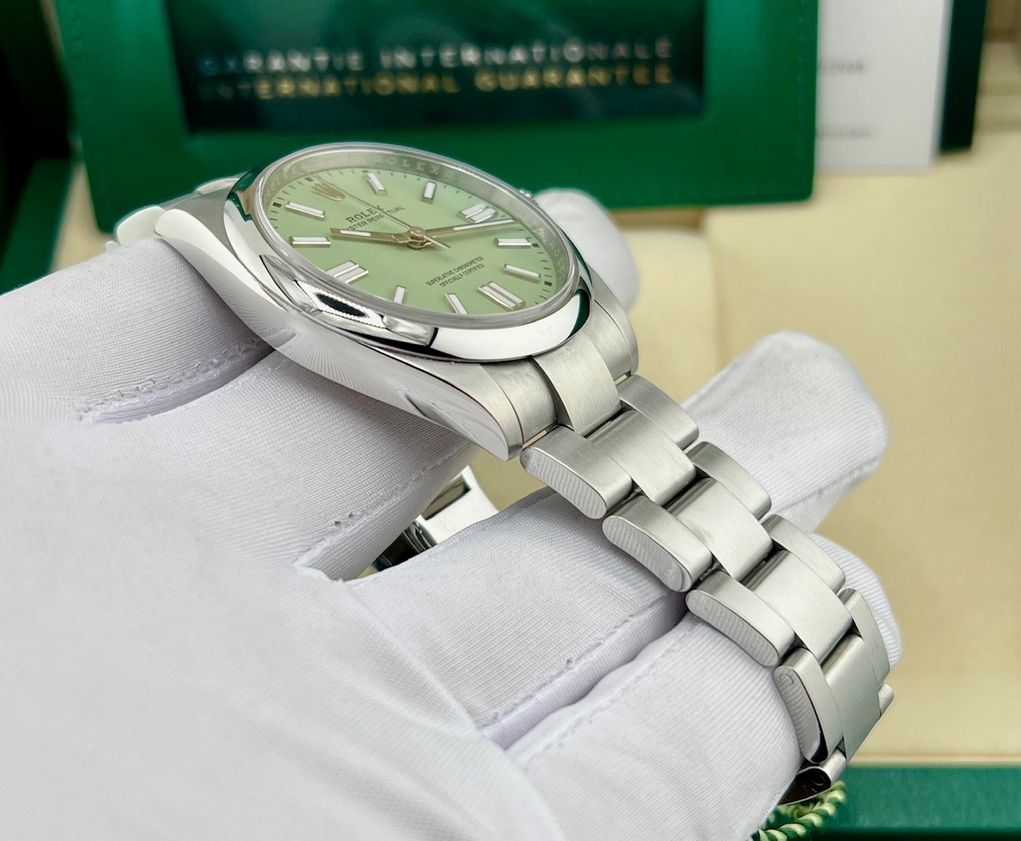 Rolex Oyster Perpetual Pistacchio Dial (2025) 41mm
