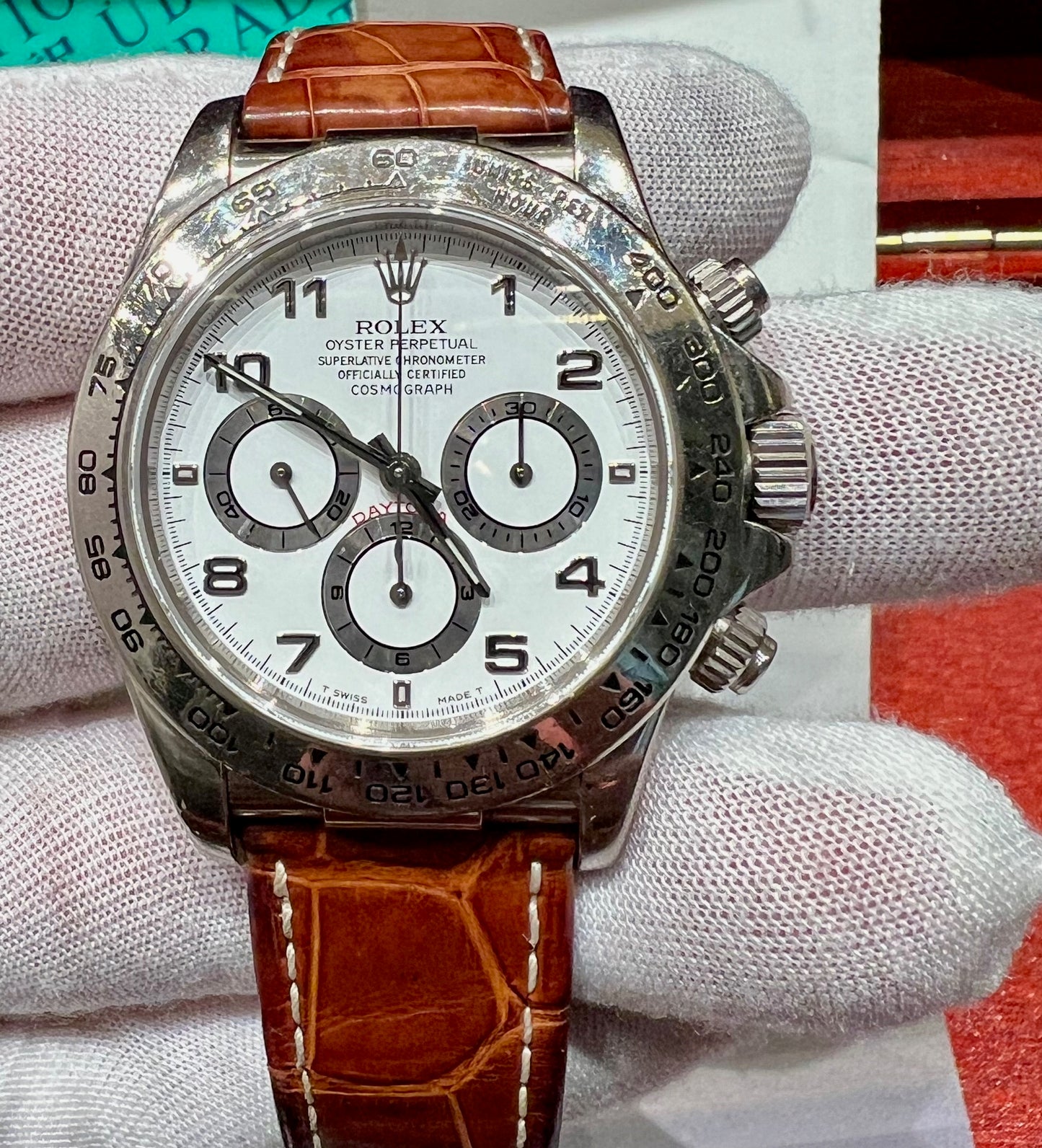 Rolex Daytona 16519 Zenith White Dial 1999 Box&Paper Never Polished