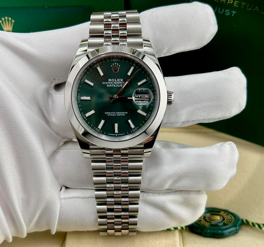 Rolex Datejust 41mm 126300 Green Dial 2025 Jubilèe