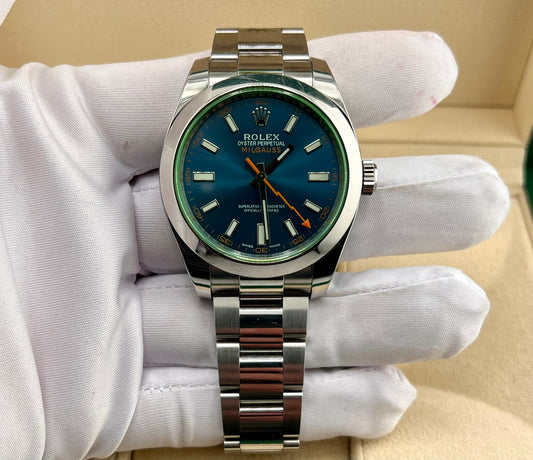 Rolex Milgauss 116400GV Blue Dial 2019 40mm Full Set
