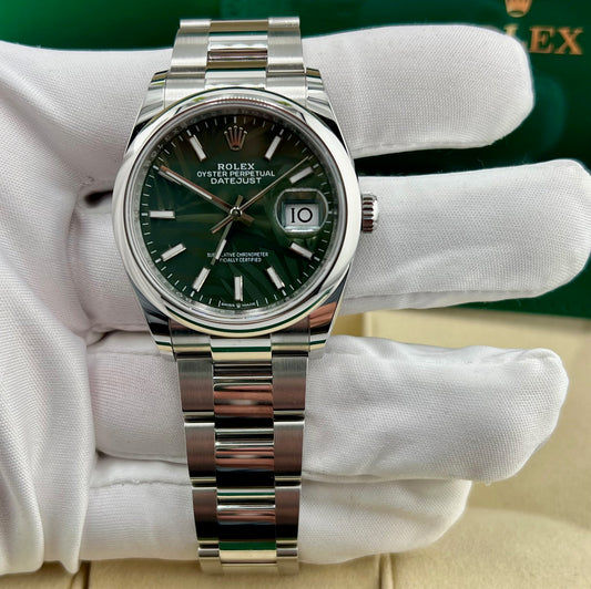 Rolex Datejust 36mm 126200 Palm Dial Oyster 2023 NEW