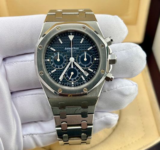 Audemars Piguet Royal Oak Chronograph 25860ST Blue Dial 2004 Full Set