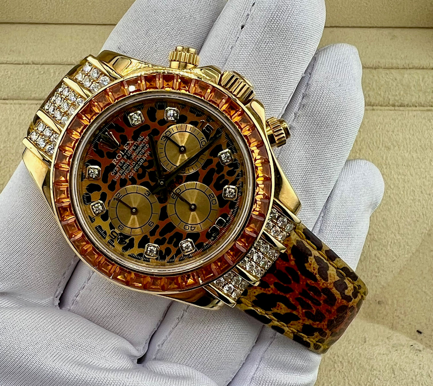 Rolex Daytona 116598SACO Leopard Box&Paper 2007