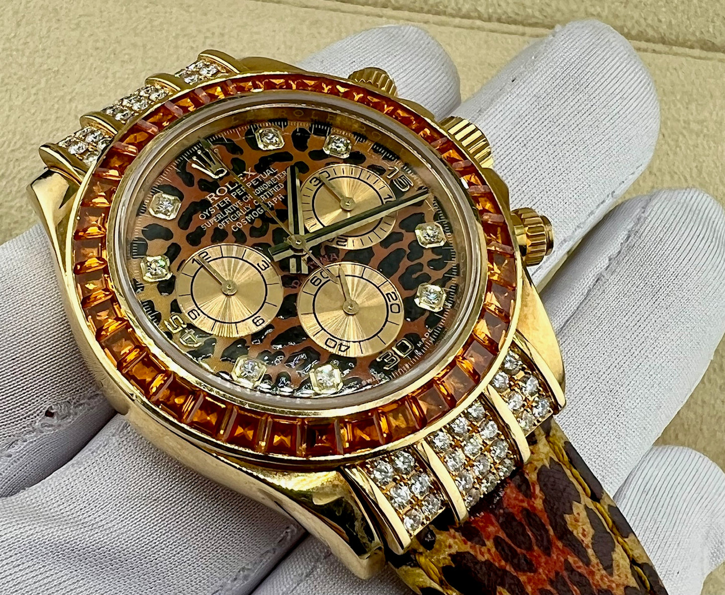 Rolex Daytona 116598SACO Leopard Box&Paper 2007