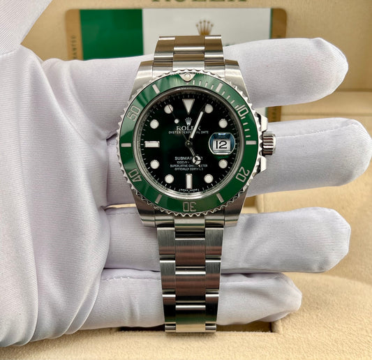 Rolex Submariner Date 116610LV ''Hulk'' 2016 Box&Paper (Ita)