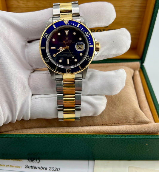 Rolex Submariner Date 16613 Blue Dial Box&Paper 1992 + Service 2020