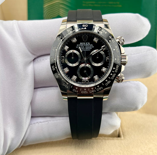 Rolex Daytona 116519LN Black Dial Diamond Index 2021