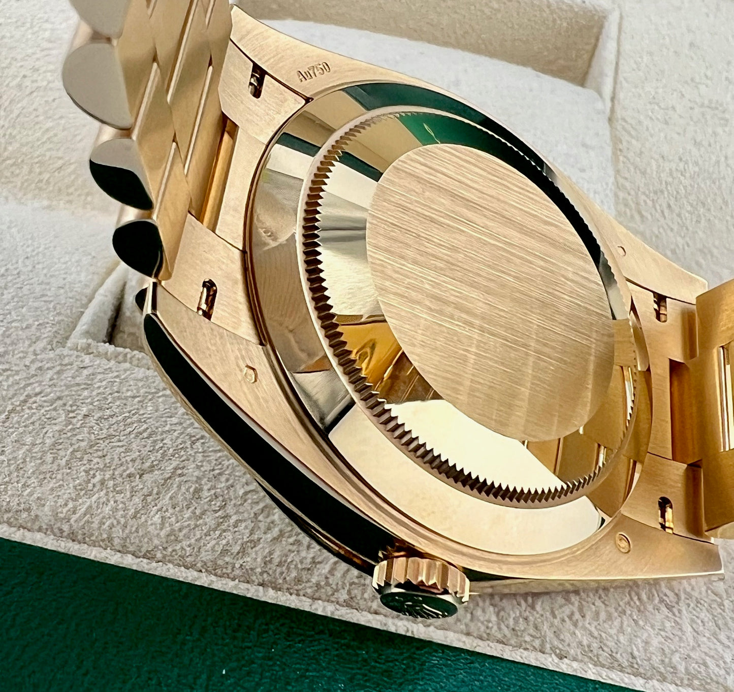 Rolex Day-Date 40mm 228348RBR Green Dial Diamond Bezel  2022 Full Set