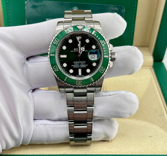 Rolex Submariner Date 116610LV ''Hulk'' 2012 No Paper Rolex , Service 2022