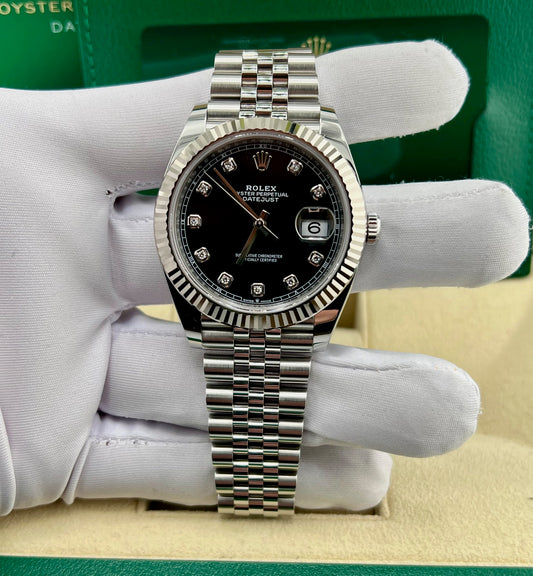 Rolex Datejust 41mm 126334 Black Diamond Index Jubilèe 2023