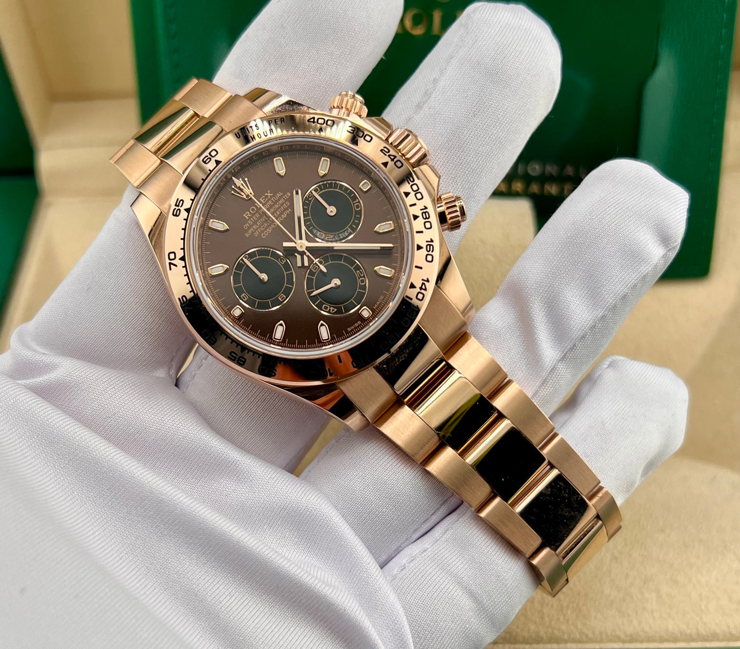 Rolex Daytona 116505 Chocolate 2020 full set 40mm rose gold