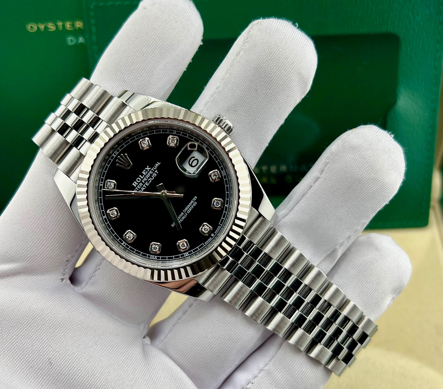 Rolex Datejust 41mm 126334 Black Diamond Index Jubilèe 2023