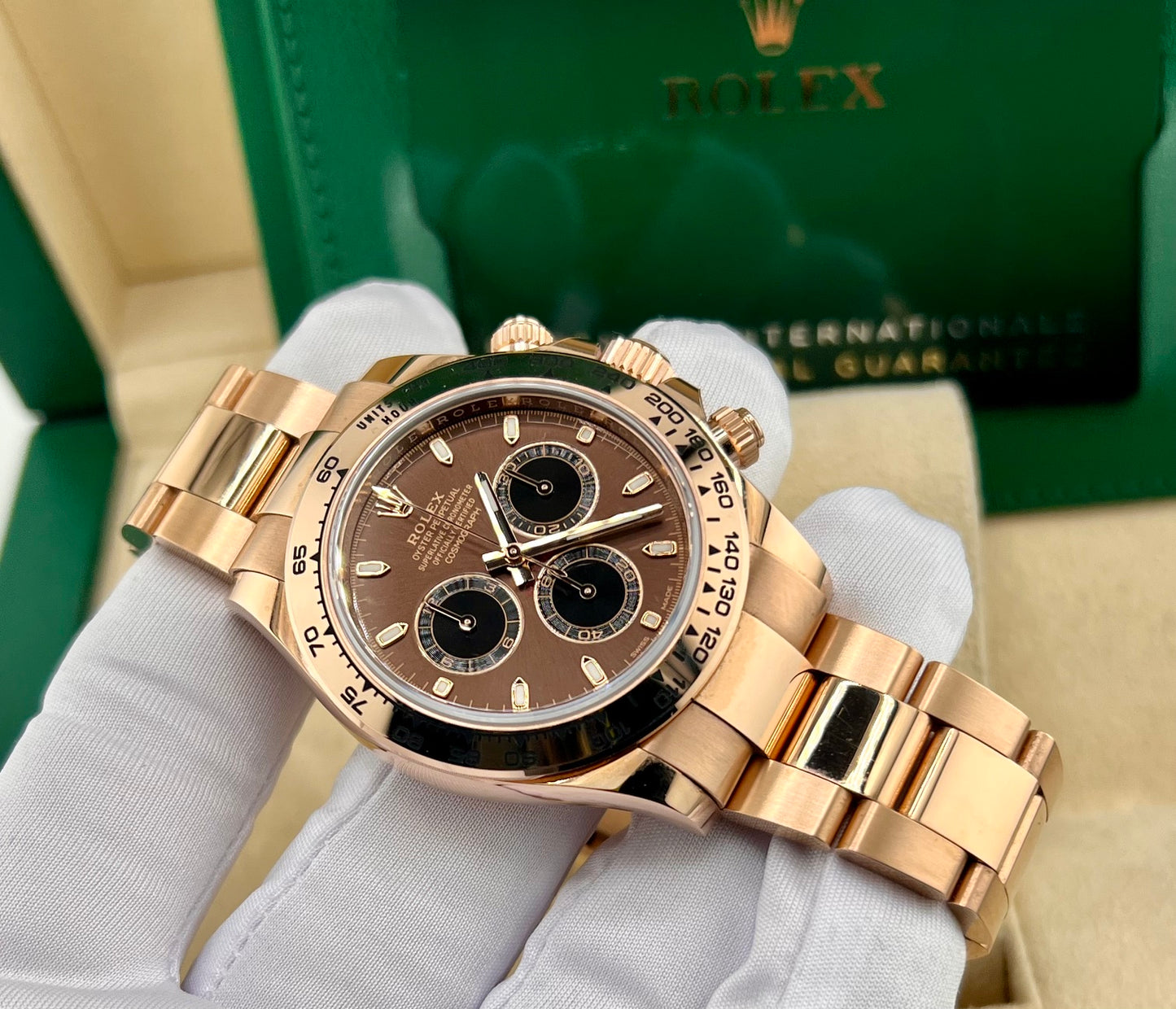 Rolex Daytona 116505 Chocolate 2020 full set 40mm rose gold