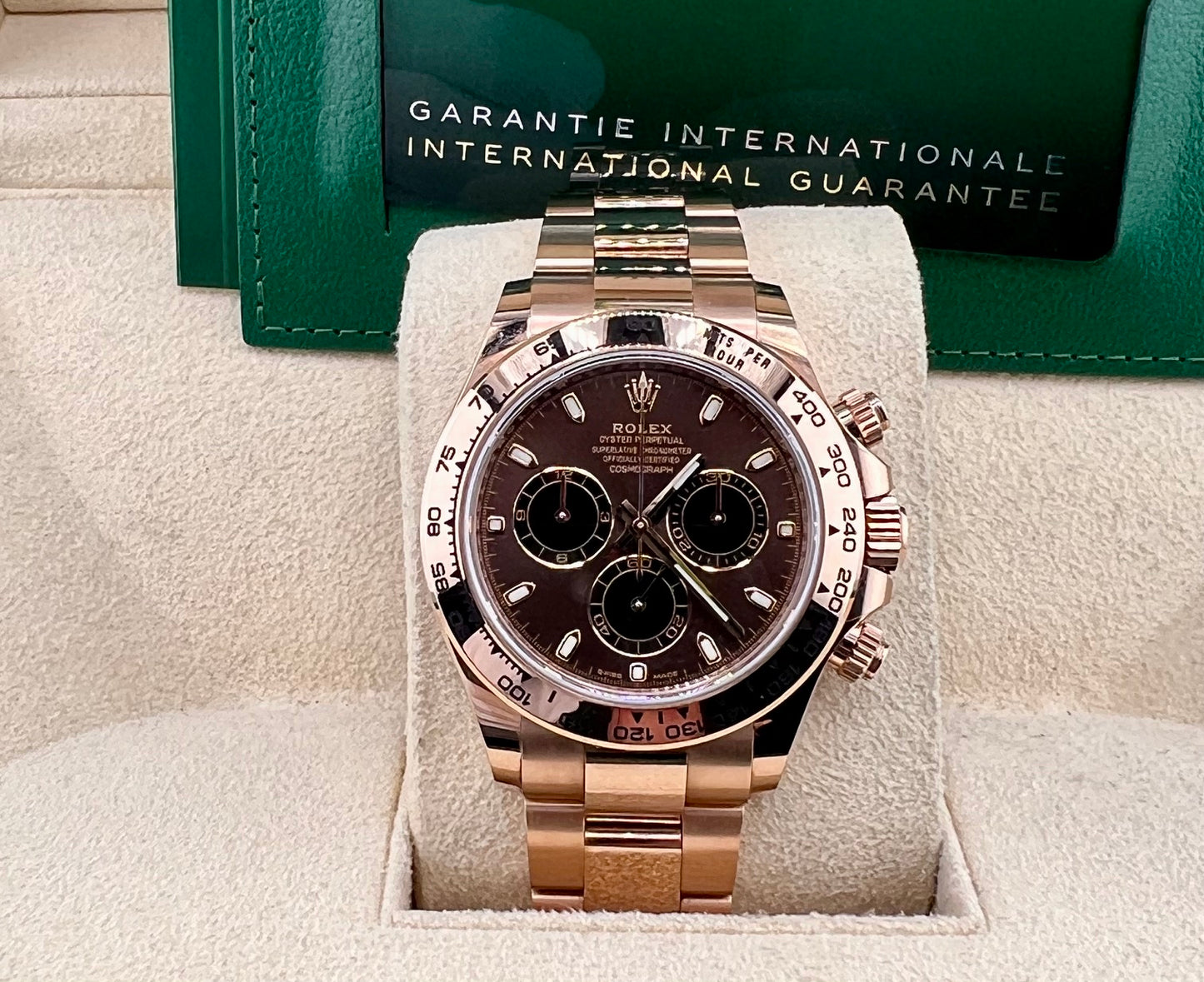 Rolex Daytona 116505 Chocolate 2020 full set 40mm rose gold