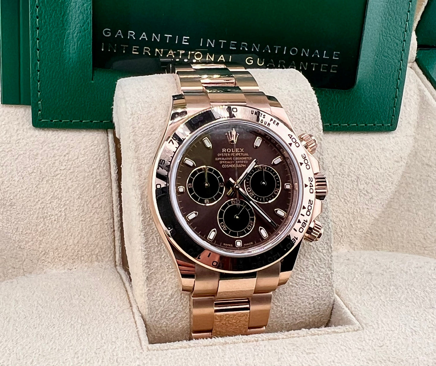 Rolex Daytona 116505 Chocolate 2020 full set 40mm rose gold