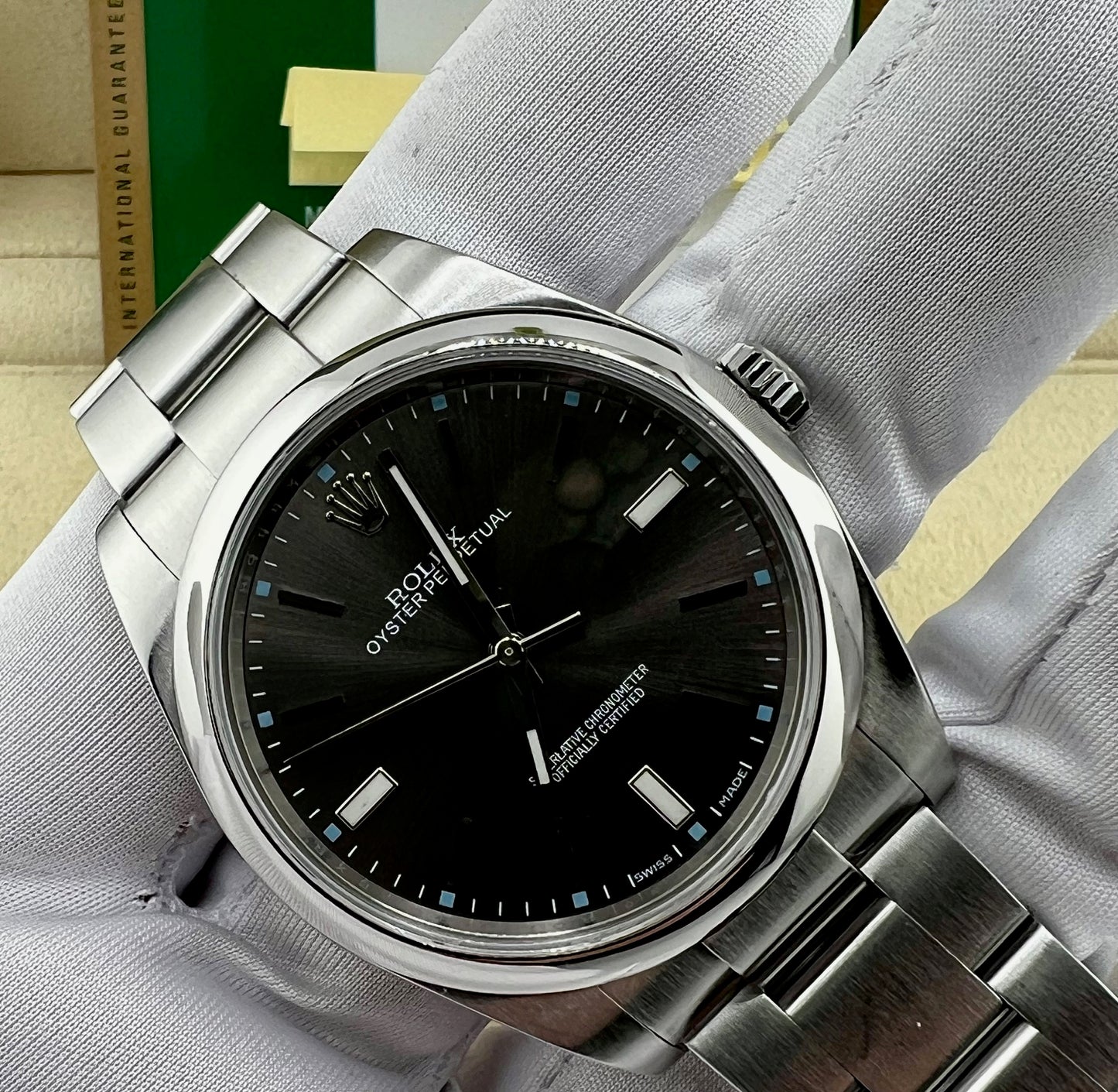 Rolex Oyster Perpetual 39mm 114300 Rodium Dial 2018 UK