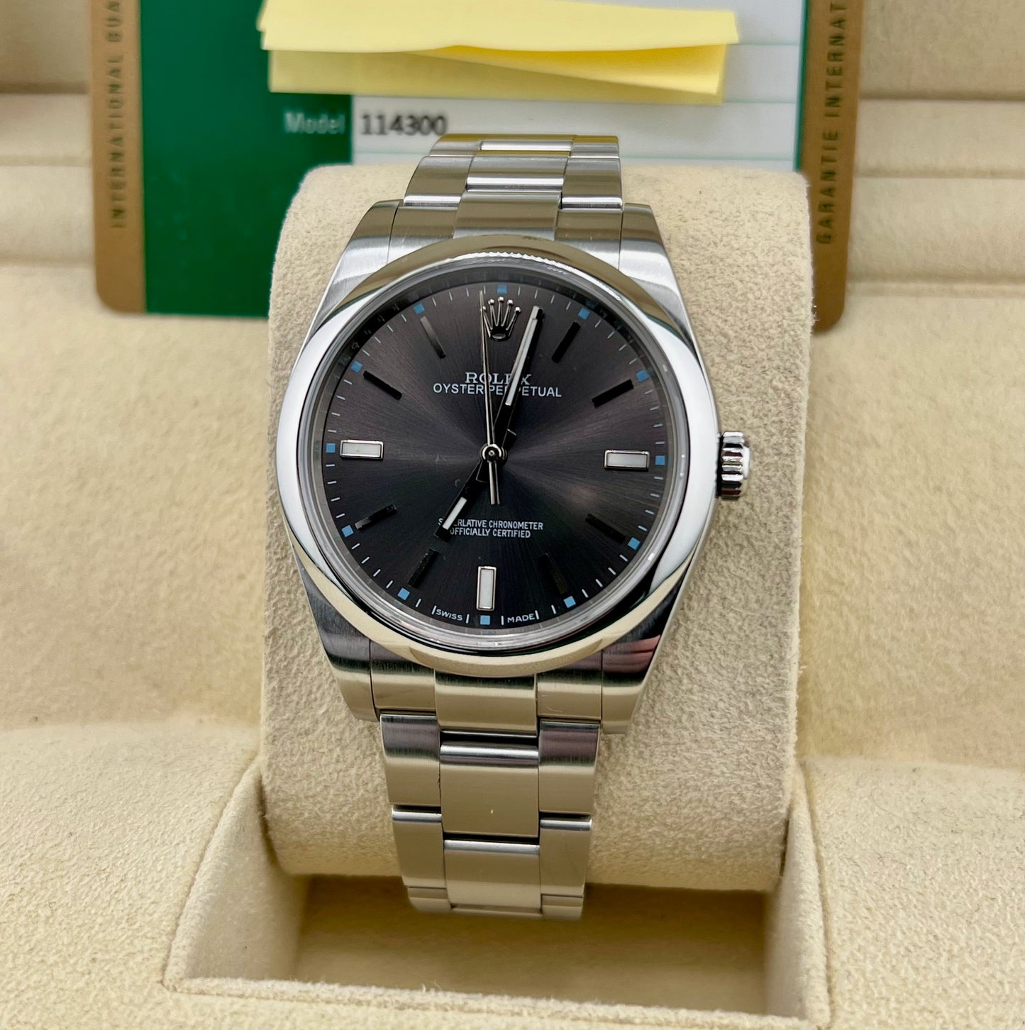 Rolex Oyster Perpetual 39mm 114300 Rodium Dial 2018 UK
