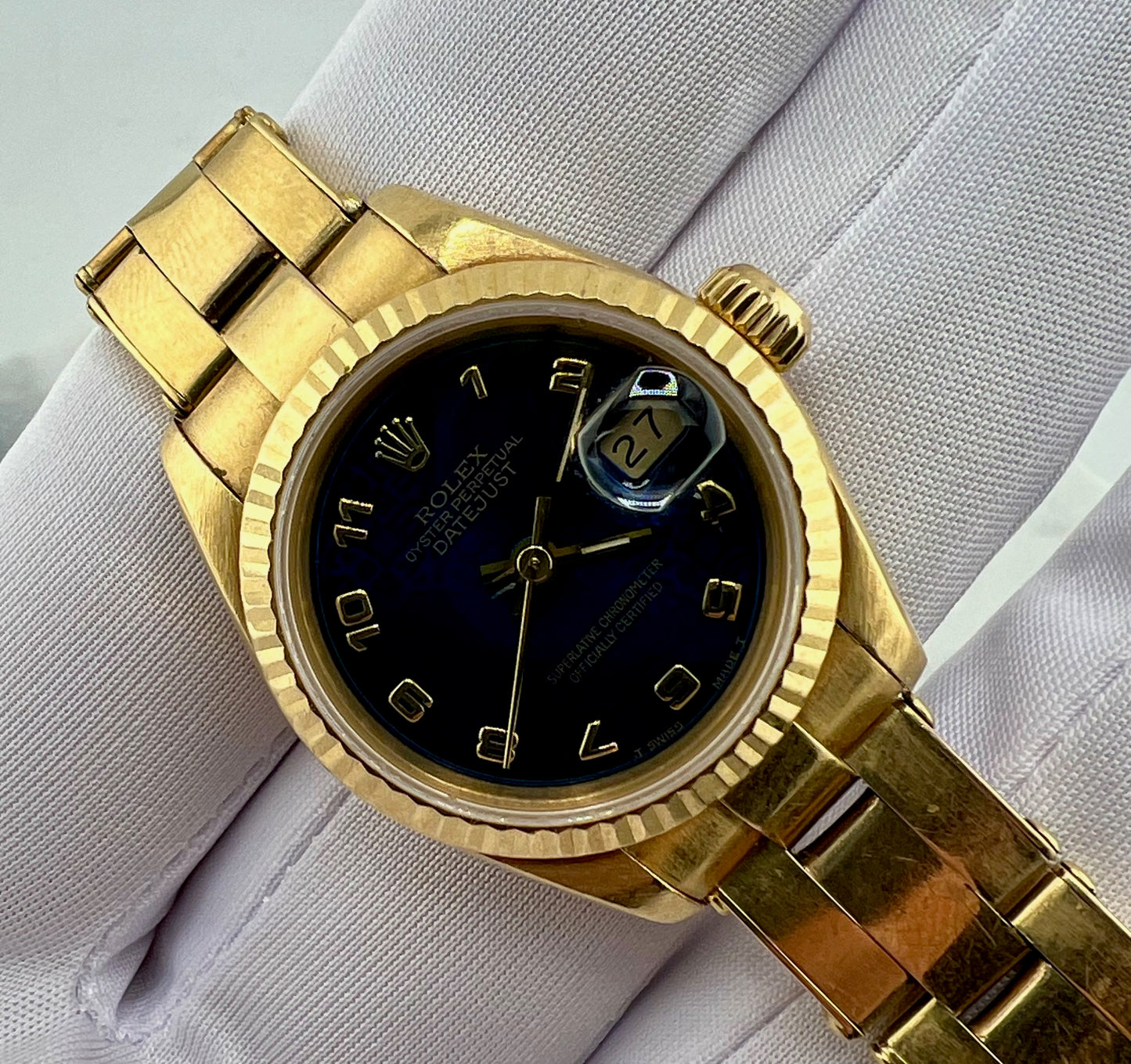 Rolex Lady-Datejust 69178 26mm Blue Dial Oyster 1992 only watch