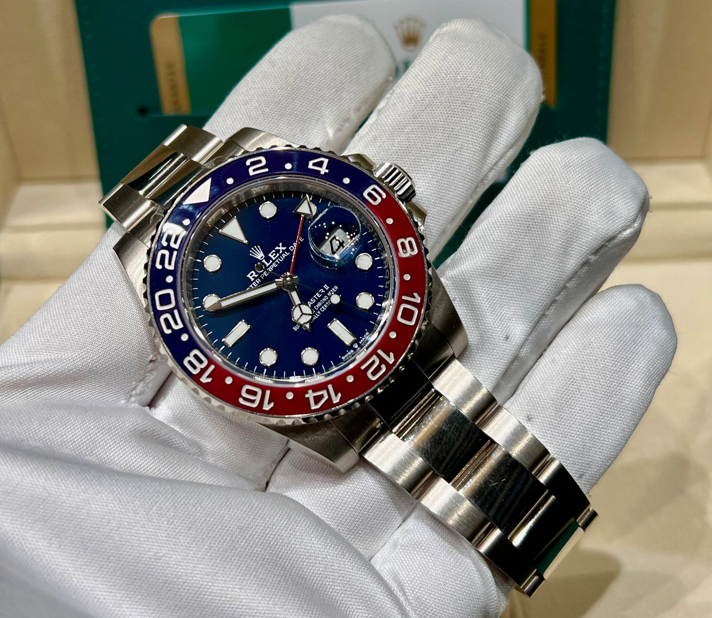 Rolex GMT-Master II 126719BLRO White Gold Pepsi 2020 Ita 40mm