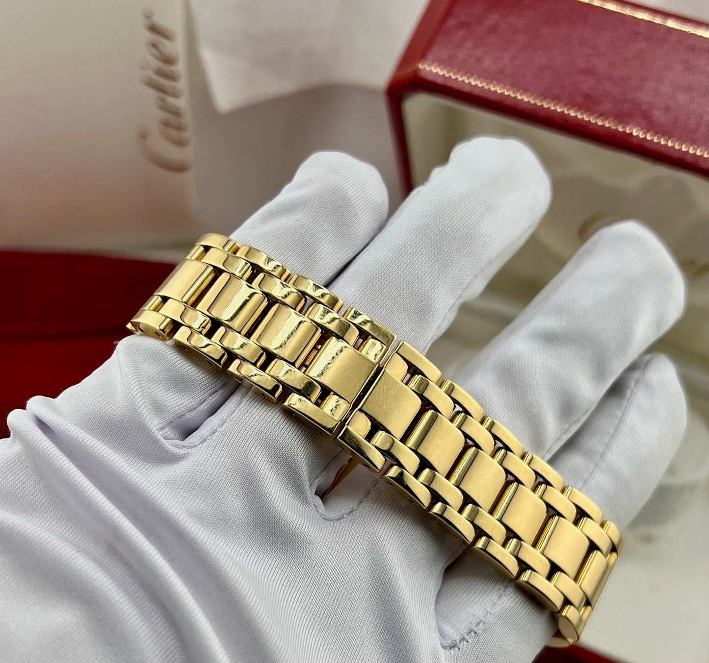 Cartier Tank Americaine automatic large W26031K2 Full Set 1997 yellow gold