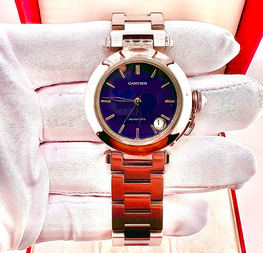 Cartier Pasha C 35mm Blue Dial Full Set 1995