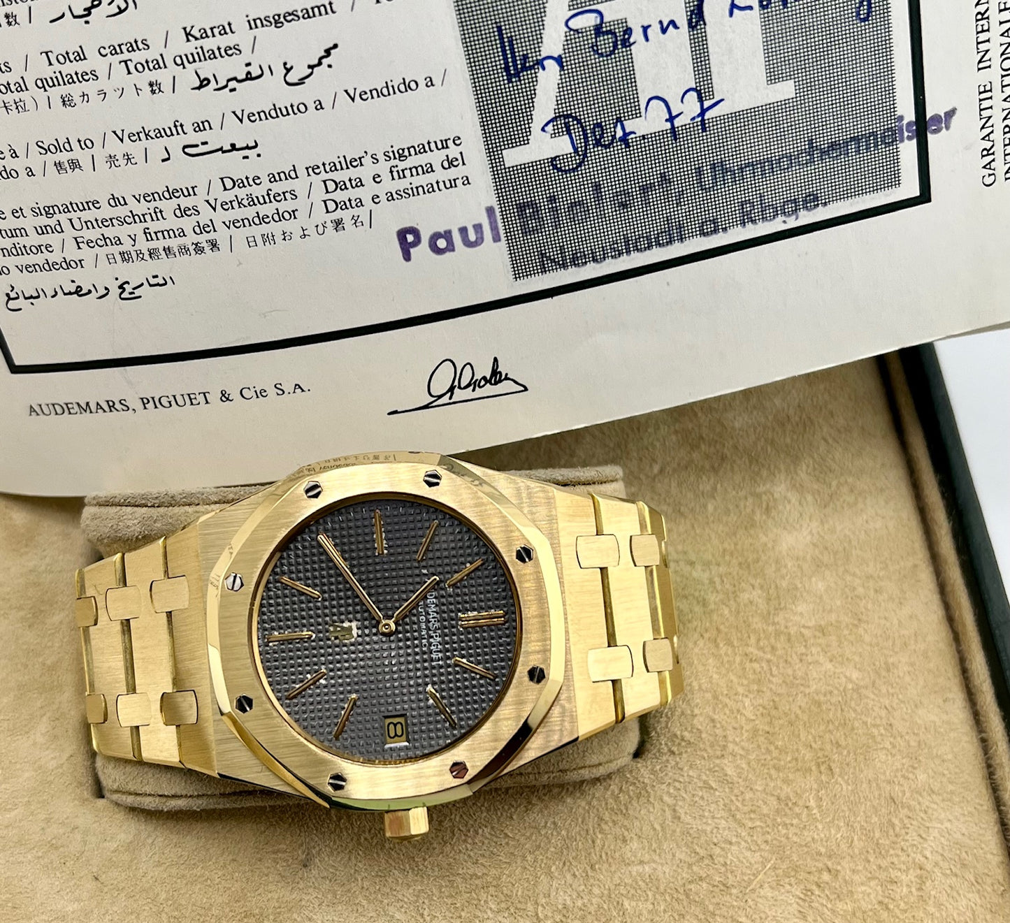 Audemars Piguet Royal Oak Jumbo 5402BA Full Set 1977 Rare