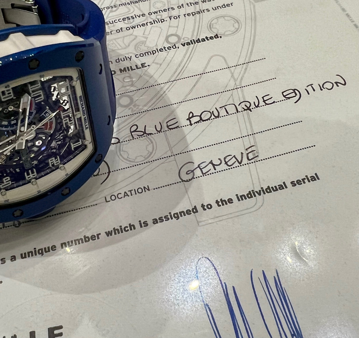 Richard Mille Rm 030 blue Boutique Edition limited 100PZ 2018 Like new