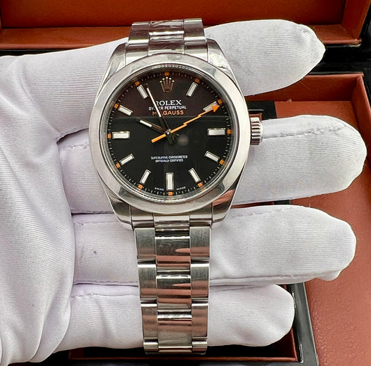 Rolex Milgauss 116400 Black Dial 2008 only watch 40mm