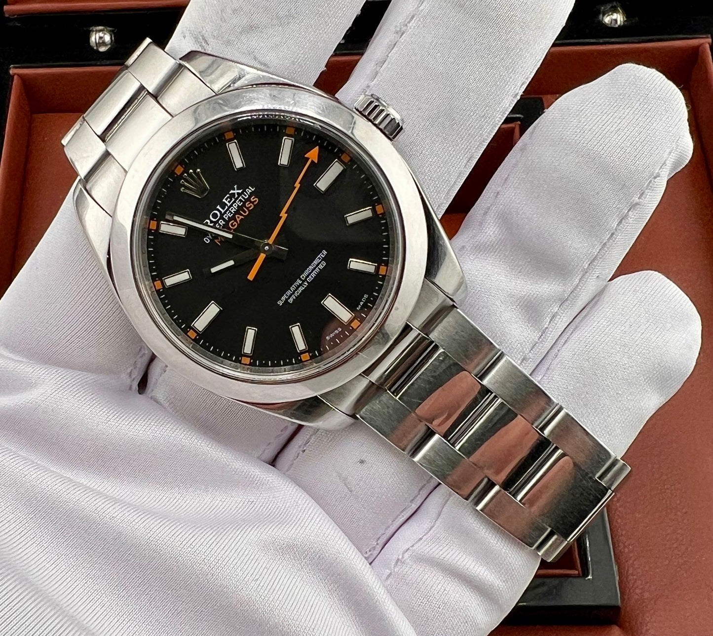 Rolex Milgauss 116400 Black Dial 2008 only watch 40mm