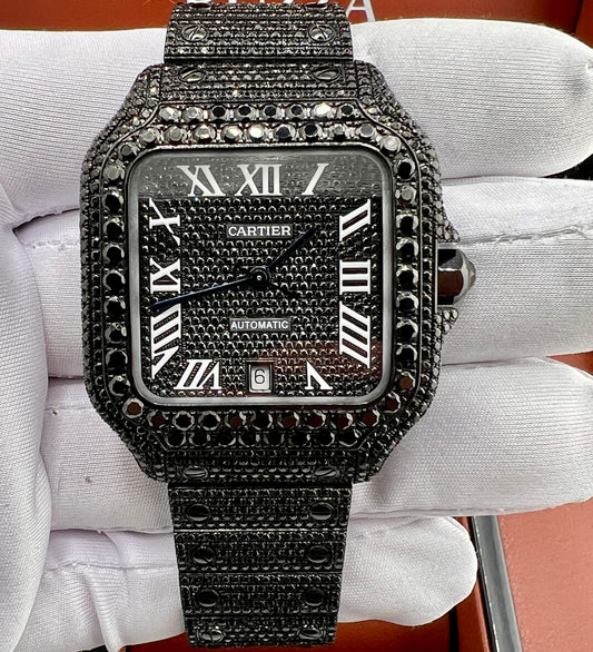 Cartier Santos De Cartier Black Custom Diamond WSSA0018