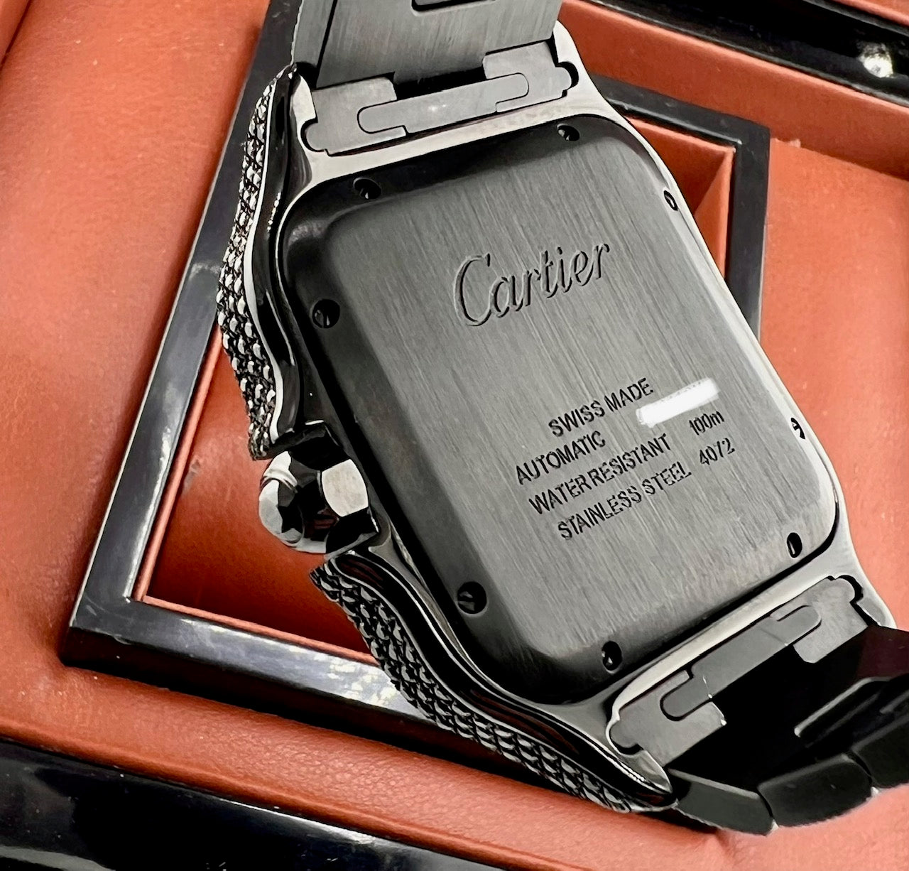 Cartier Santos De Cartier Black Custom Diamond WSSA0018