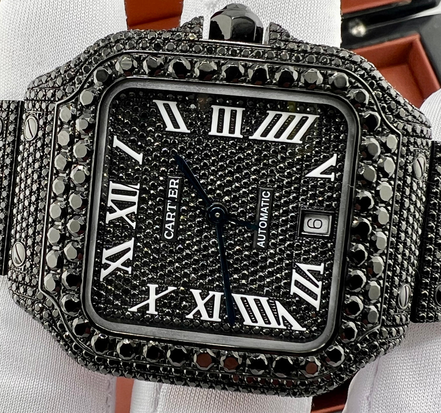 Cartier Santos De Cartier Black Custom Diamond WSSA0018