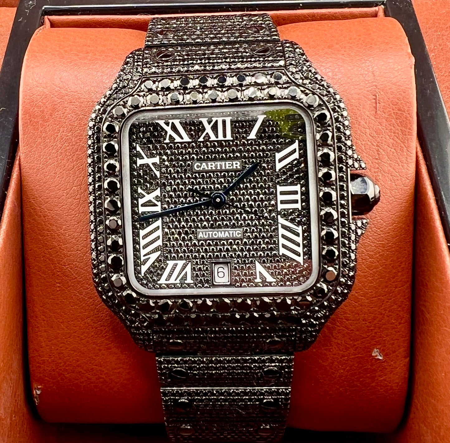 Cartier Santos De Cartier Black Custom Diamond WSSA0018