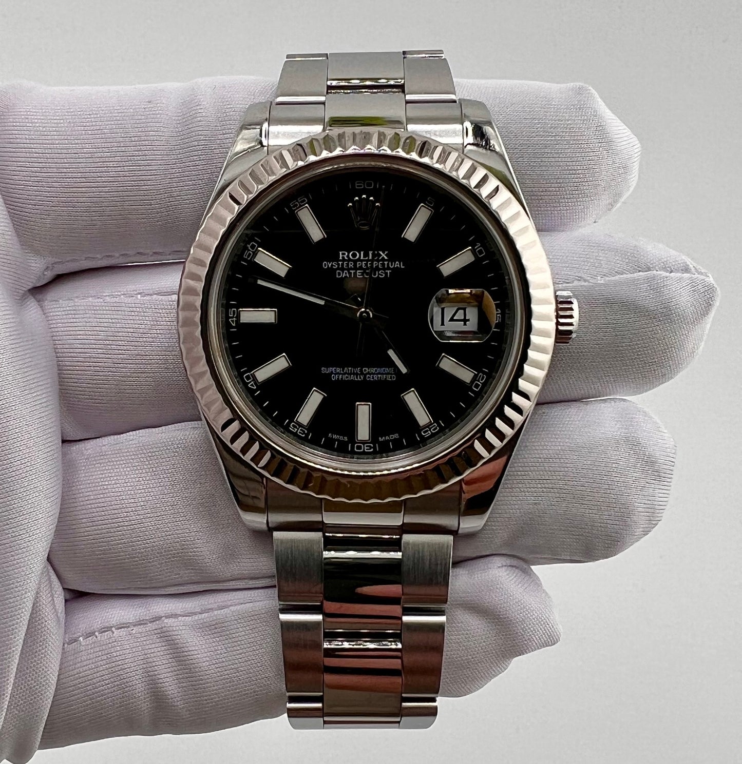 Rolex Datejust II 116334 Black Dial 41mm Oyster only watch No Box No Paper