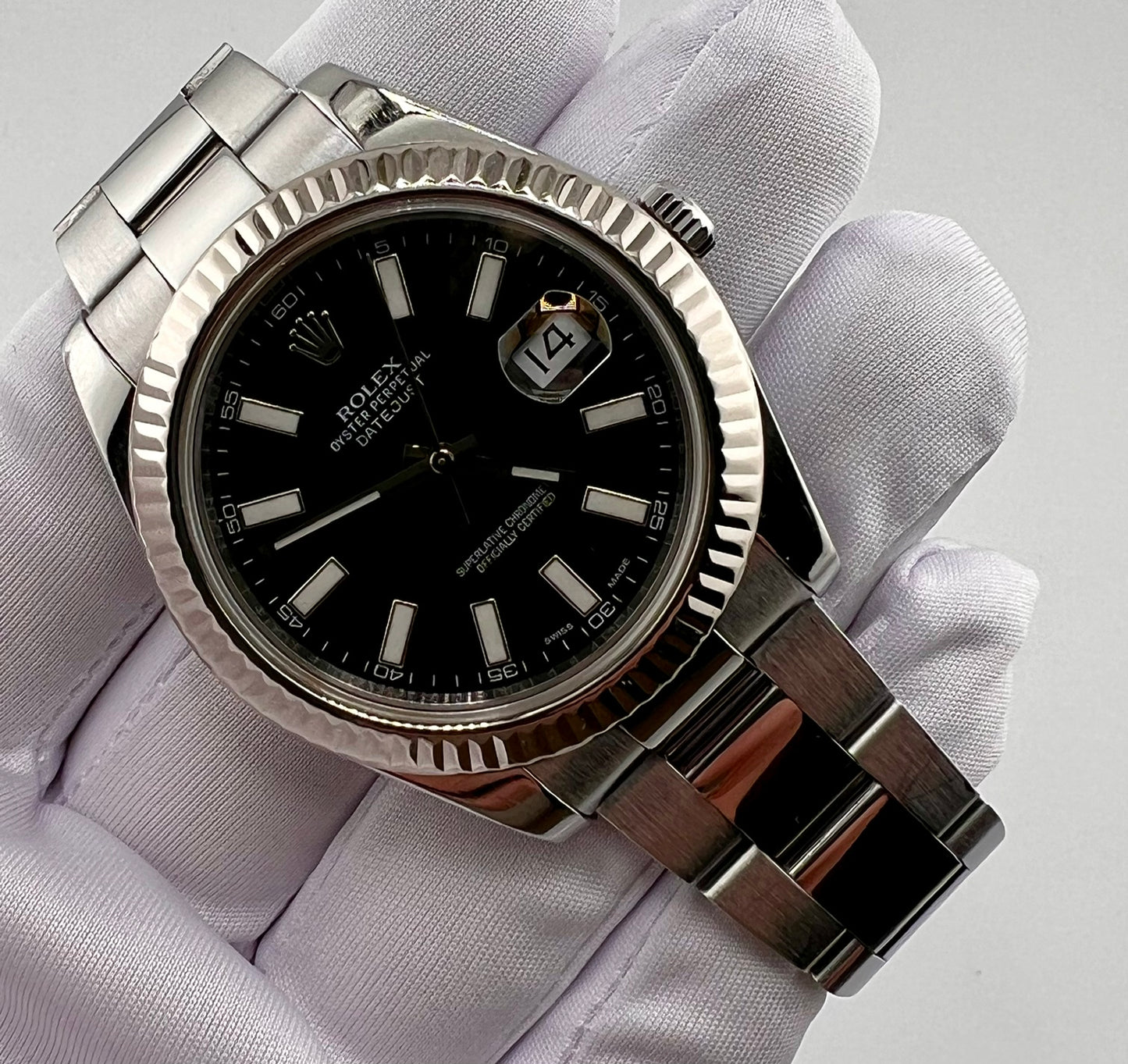 Rolex Datejust II 116334 Black Dial 41mm Oyster only watch No Box No Paper
