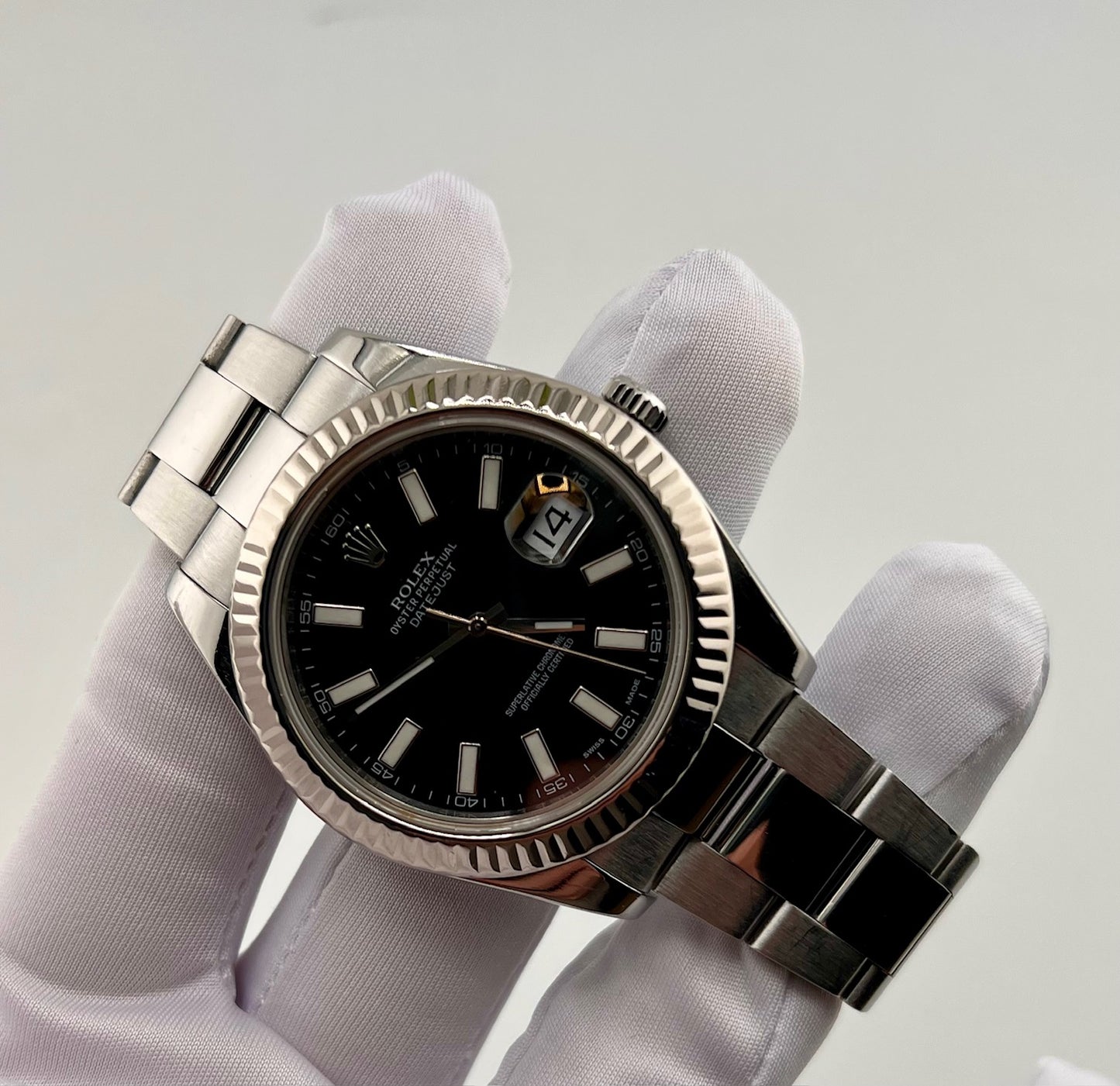 Rolex Datejust II 116334 Black Dial 41mm Oyster only watch No Box No Paper