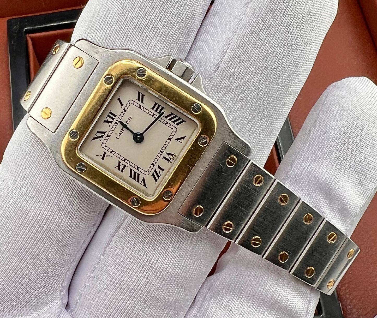 Cartier Santos 105930 quartz only watch solo orologio 24mm