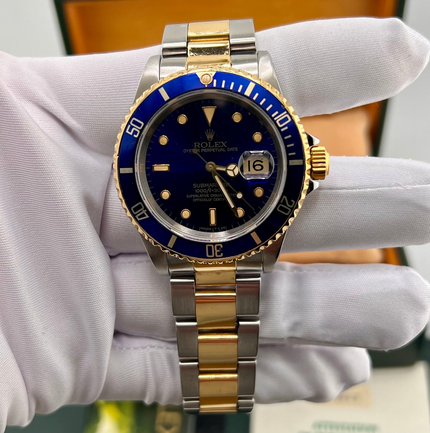 Rolex Submariner Date 16613 Blue Dial Full Set 1991 (Scozia)