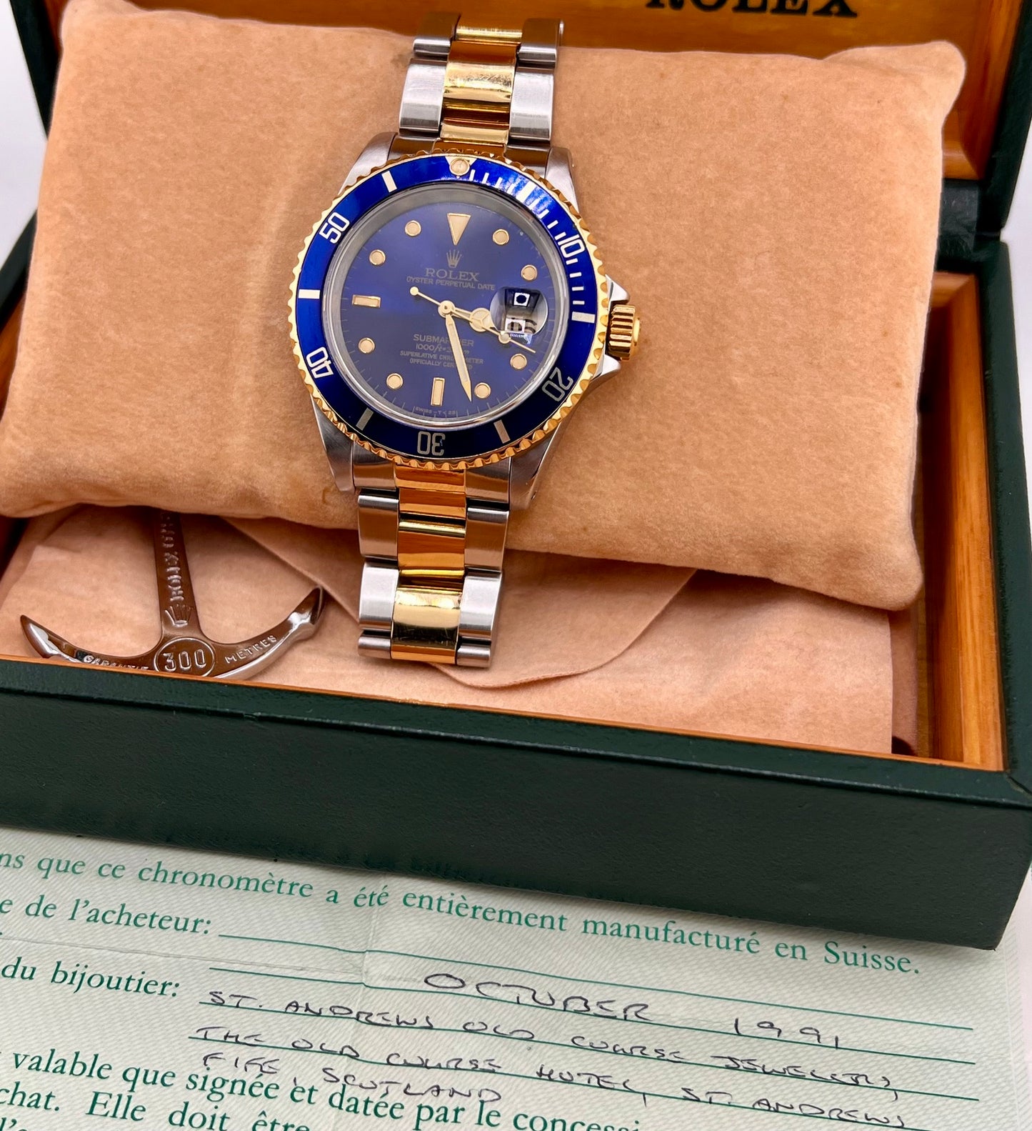 Rolex Submariner Date 16613 Blue Dial Full Set 1991 (Scozia)