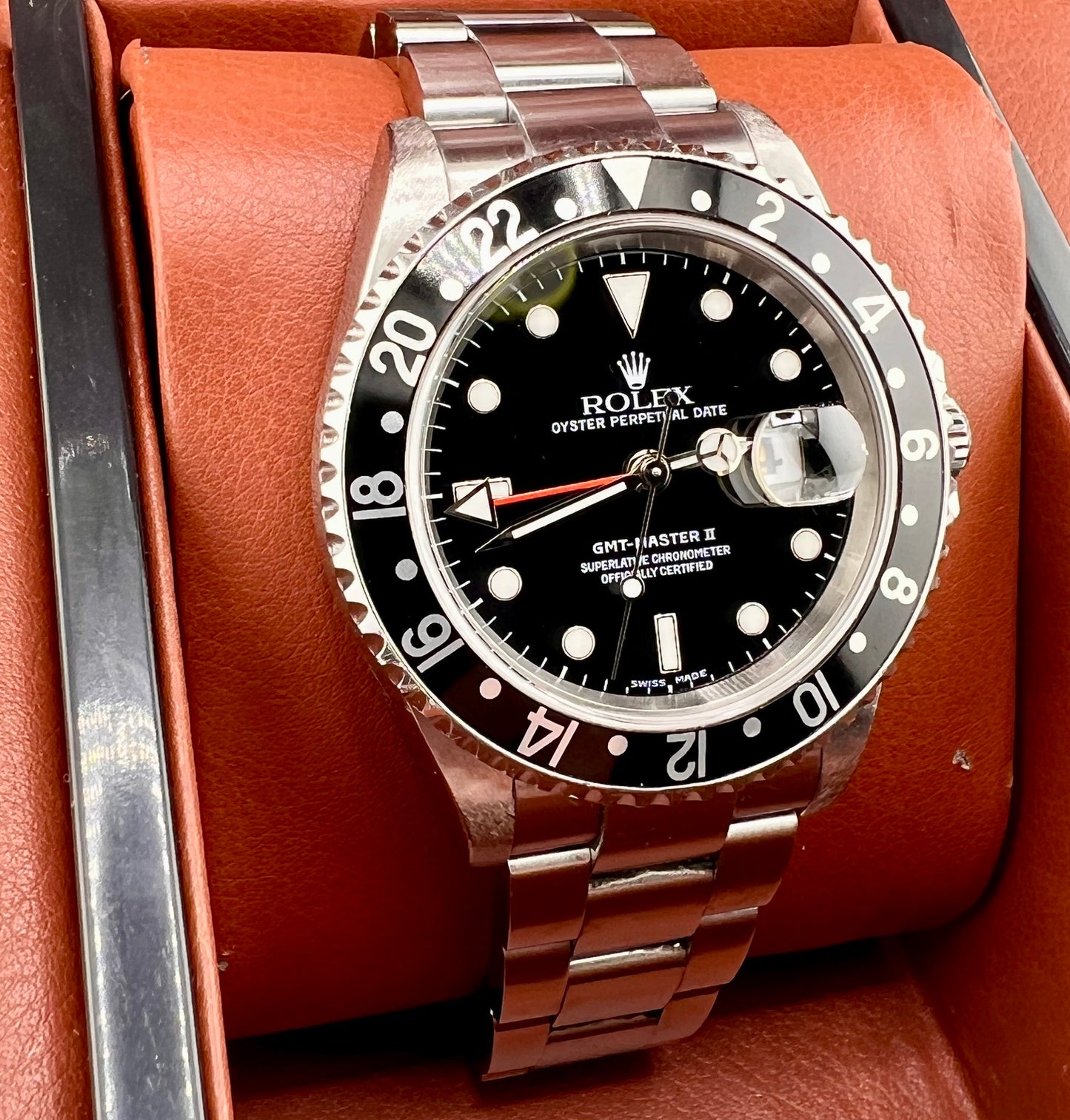 Rolex GMT-Master II 16710 Black insert 2005 SEL NO HOLES only watch