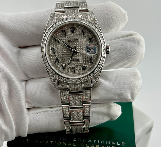Rolex Datejust 126300 Custom Diamond Ice 2024 Oyster