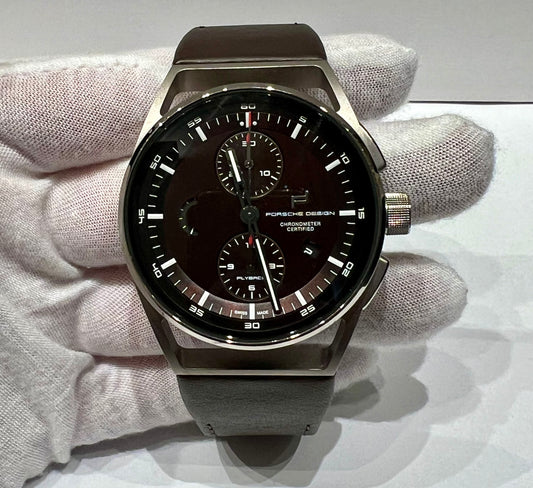 Porsche Design 1919 Chronotimer Flyback Brown Leather Chronometer NEW