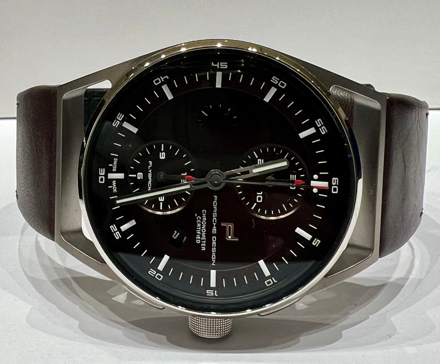 Porsche Design 1919 Chronotimer Flyback Brown Leather Chronometer NEW